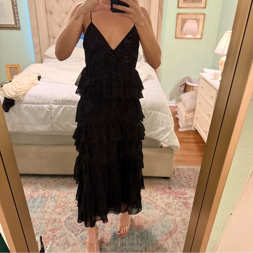 Black Ruffled Dress
